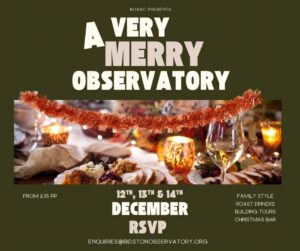 Christmas Dinners at Bidston Observatory, 2025 - flyer